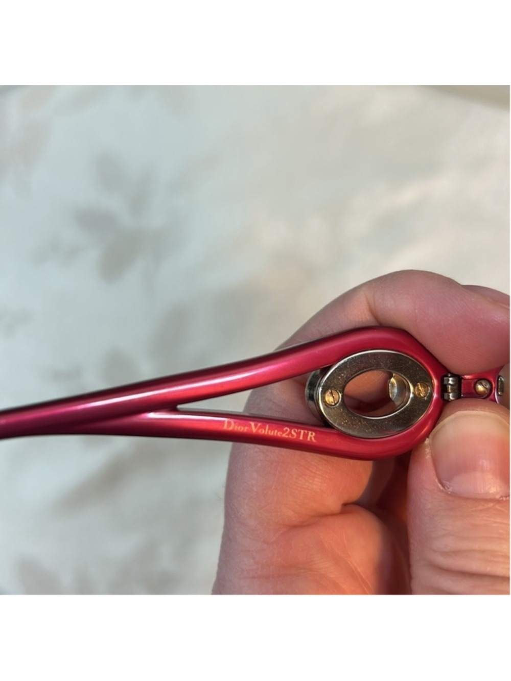 Dior VOLUTE2STR Chic Red Sunglasses with Rhinestone Detail OF5058S57N - Picture 11 of 13